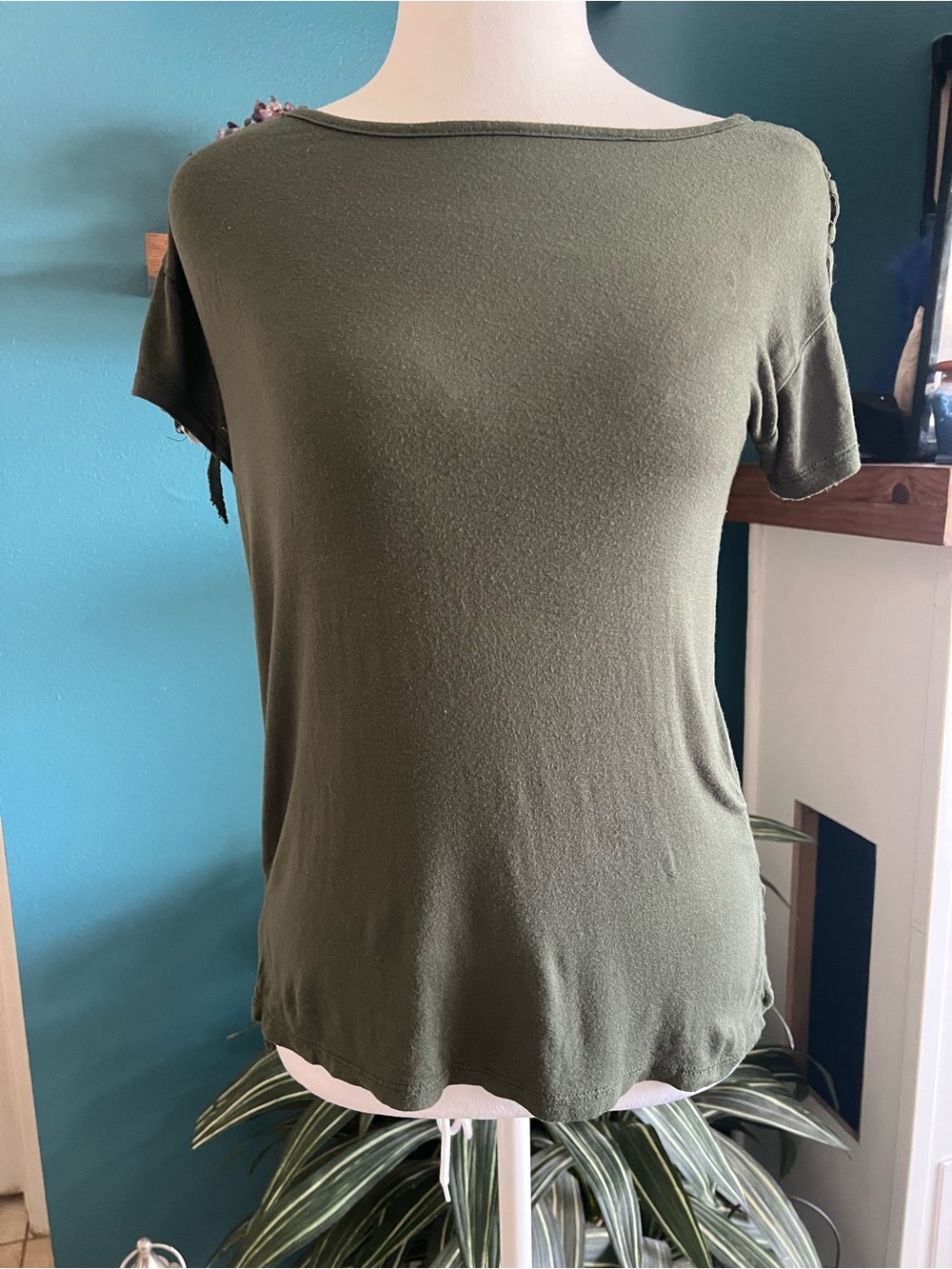 Splash Olive Green Short Sleeve Tee